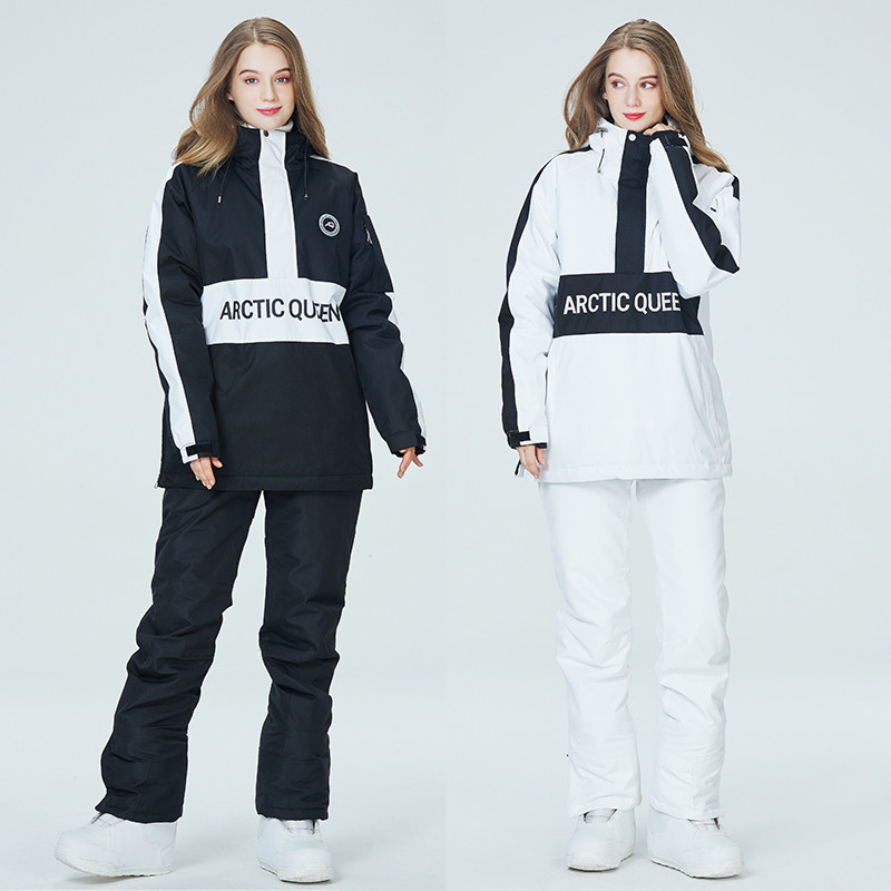 Ženski pulover Ice Snow Odijelo odgovarajuće boje Vodootporni zimski kostim Odjeća za snowboarding Skijaške jakne + hlače na naramenice