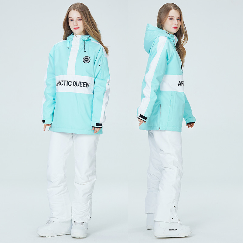 Ženski pulover Ice Snow Odijelo odgovarajuće boje Vodootporni zimski kostim Odjeća za snowboarding Skijaške jakne + hlače na naramenice
