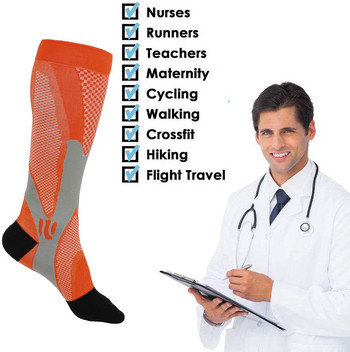 3 ζεύγη κάλτσες συμπίεσης φλεβικές φλέβες ανακούφιση ποδιών Ανδρικές γυναίκες Αθλητικές κάλτσες κατά της κόπωσης Κάλτσες συμπίεσης ανακούφισης από τον πόνο