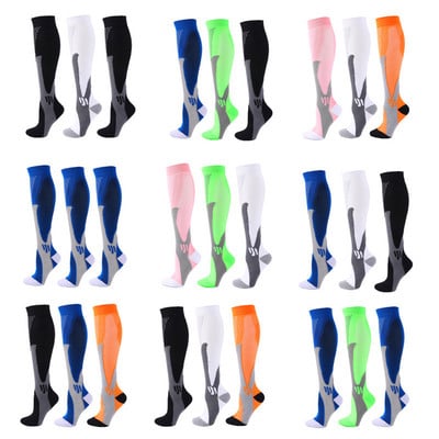 3 ζεύγη κάλτσες συμπίεσης φλεβικές φλέβες ανακούφιση ποδιών Ανδρικές γυναίκες Αθλητικές κάλτσες κατά της κόπωσης Κάλτσες συμπίεσης ανακούφισης από τον πόνο