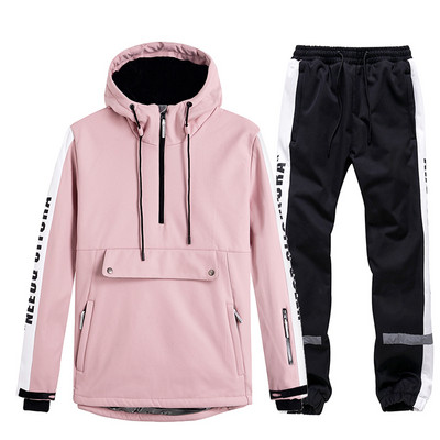 Pulóver Pulóver Férfi és Női Hóruha, Snowboard Szettek Téli Szabadtéri Ruházat Vízálló Jelmez Sídzsekik + Nadrágok