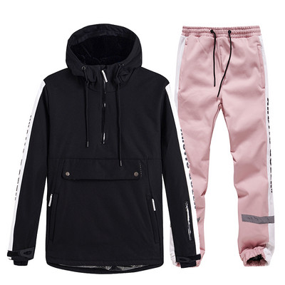 Pulóver Pulóver Férfi és Női Hóruha, Snowboard Szettek Téli Szabadtéri Ruházat Vízálló Jelmez Sídzsekik + Nadrágok