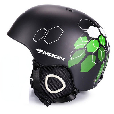 Moon CE sertifikatas PC + EPS suaugusiems skirtas slidinėjimo šalmas Vyrams Moterų čiuožimo riedlenčių šalmas Sniego sporto snieglenčių šalmai su apsauginiais akiniais