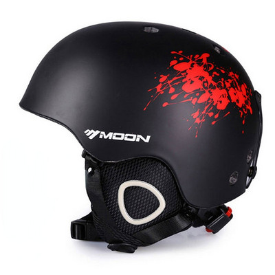 Moon CE sertifikatas PC + EPS suaugusiems skirtas slidinėjimo šalmas Vyrams Moterų čiuožimo riedlenčių šalmas Sniego sporto snieglenčių šalmai su apsauginiais akiniais