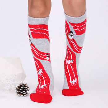 1 чифт устойчиви на износване момчета момичета дебели топли чорапи за сноуборд леки коледни ски чорапи високи еластични за зимата