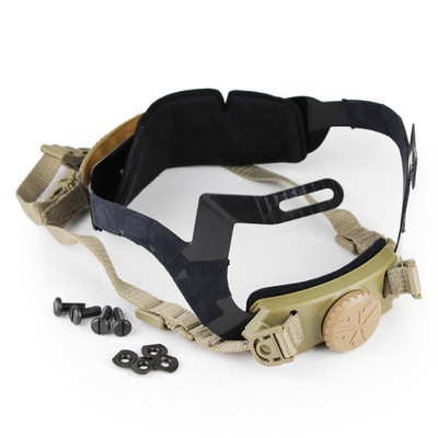 Šalmo vidinė pakabos sistema Šaudymo medžioklės CS šalmai Reguliuojamo galvos užrakto dirželio priedai, skirti greitai nupjautam šalmui