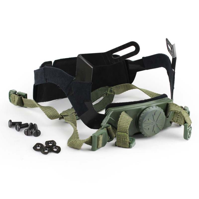 Šalmo vidinė pakabos sistema Šaudymo medžioklės CS šalmai Reguliuojamo galvos užrakto dirželio priedai, skirti greitai nupjautam šalmui