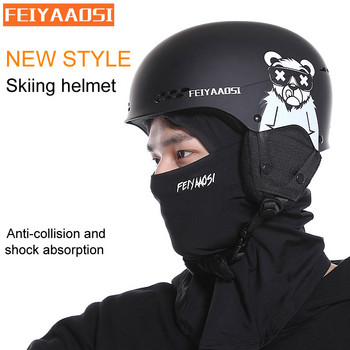 Νέο Unisex Ski Snowboard κράνος Πιστοποιητικό CE Ημι-καλυμμένο αντικρουόμενο για ενήλικες και παιδιά Αθλητικό κράνος ασφαλείας για σκι