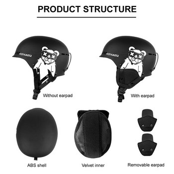 Нова унисекс ски сноуборд каска CE сертификат полупокрита против удар за възрастни и деца ски безопасна спортна каска