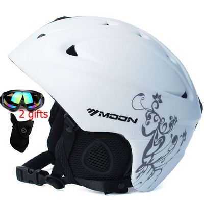 MOON Skijanje Snowboard Navlaka za kacigu Jesen Zima Skateboard oprema za odrasle muškarce Sportske sigurnosne skijaške kacige s 2 poklona naočale