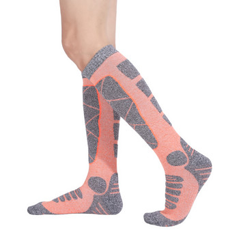 Loogdeel Дамски дълги тръбни ски чорапи Спортни на открито Удебелени чорапи за планинарство Хавлиено дъно Попиват потта Затоплят Удобни
