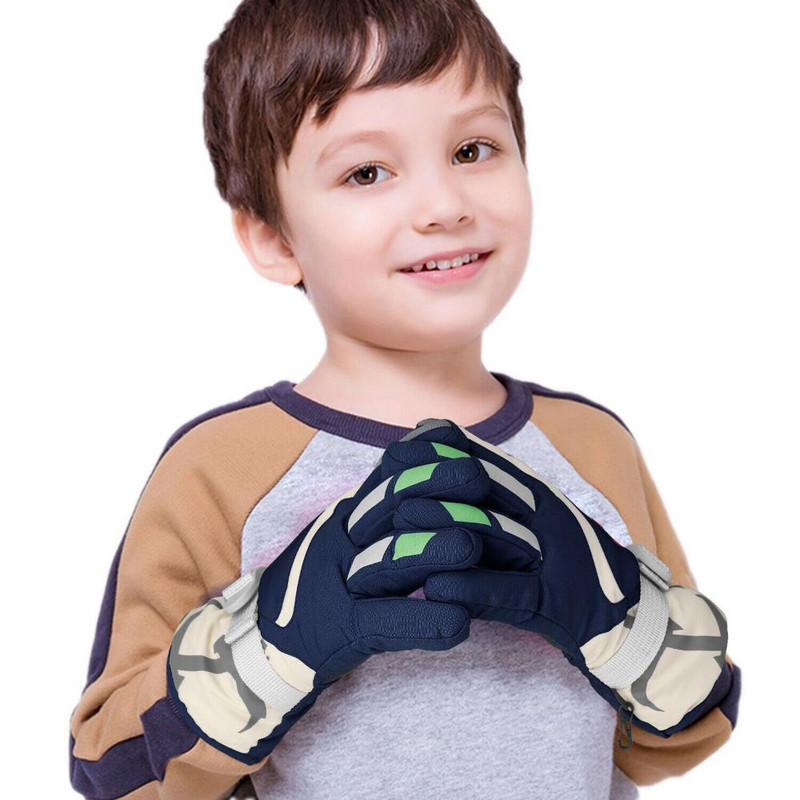 1 pár síkesztyű, hosszú ujjú ujjatlan téli kesztyű, melegen kell, hogy vastagodjon gyermek síkesztyű kültéri vízálló gyerek ujjatlan csúszásmentes kesztyű