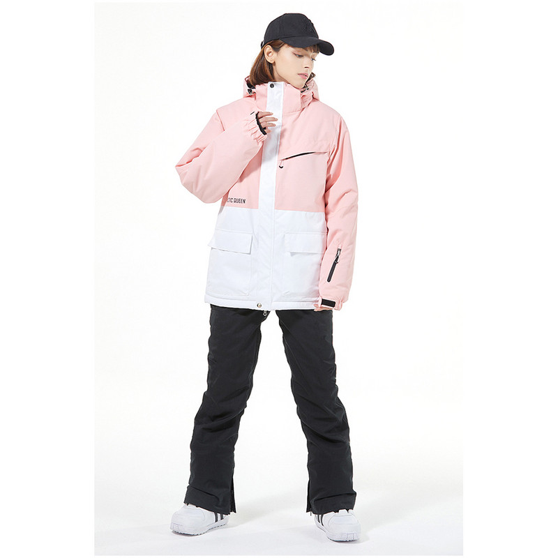 Síruha Téli Férfi Női Splicing Snow Síkabát Meleg Szélálló Vastag Snowboard Nadrág Vízálló Alpesi Síruha