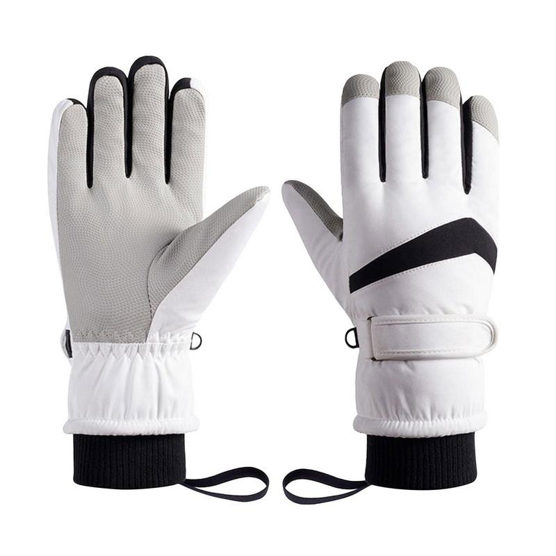 1 pár téli snowboard síkesztyű vízálló csúszásmentes érintőképernyős kesztyű motoros kerékpározás meleg bársony hókesztyű unisex