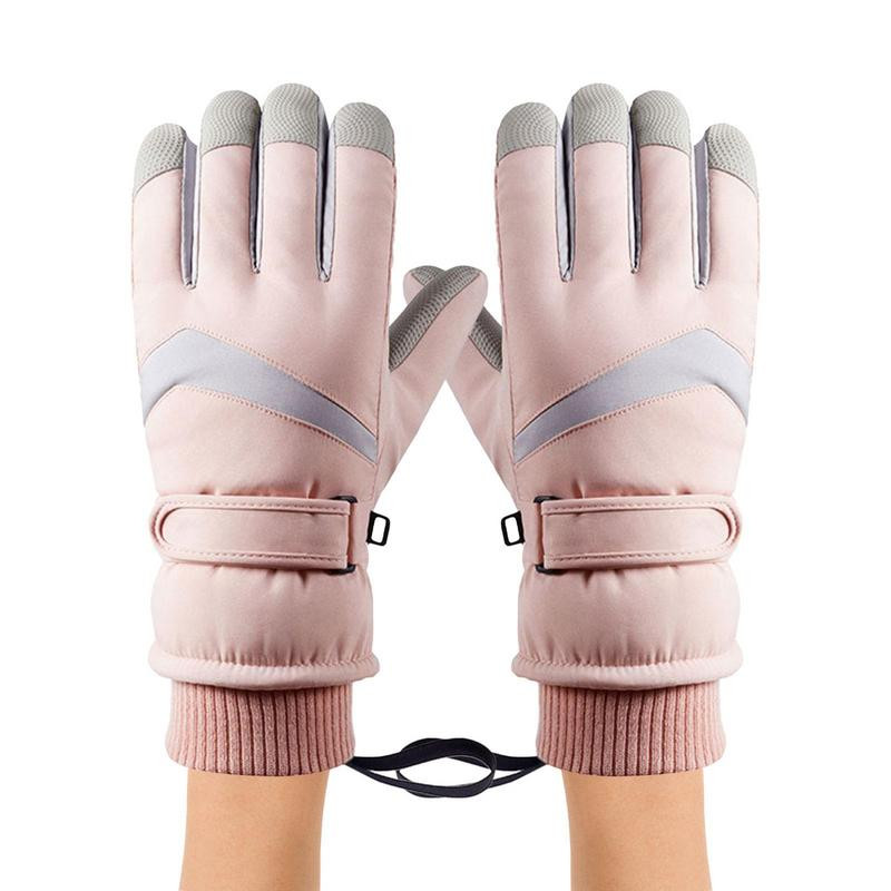 1 pár téli snowboard síkesztyű vízálló csúszásmentes érintőképernyős kesztyű motoros kerékpározás meleg bársony hókesztyű unisex