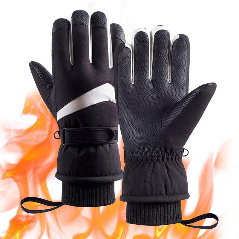 1 pár téli snowboard síkesztyű vízálló csúszásmentes érintőképernyős kesztyű motoros kerékpározás meleg bársony hókesztyű unisex