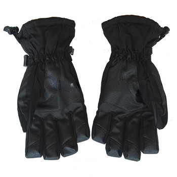 Черни ръкавици за ски за сняг Водоустойчиви -30C градуса Зимни топли ръкавици за сноуборд Мъже Жени Мотокрос Ветроустойчиви ръкавици за велосипедни мотоциклети