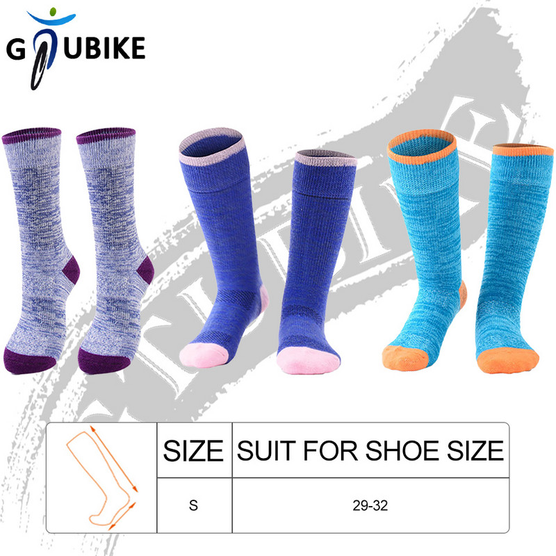 GTUBIKE Zimske zadebljane dječje čarape Meke koje upijaju znoj Biciklizam Planinarenje Skijanje Donji ručnik Tople dječje čarape Dječaci Djevojčice