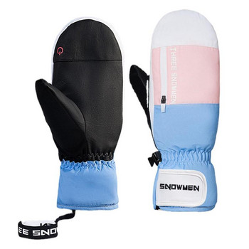 Мъже, жени, зимни топли ски ръкавици, сноуборд, планинарство, ръкавица, ветроустойчиви, унисекс, снежни ръкавици с екипировка против загуба