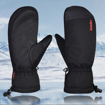 Външни зимни топли ски ръкавици Мъже Жени Сноуборд ръкавици Моторни шейни Водоустойчиви ветроустойчиви ръкавици Термични ръкавици за сняг 2 пръста