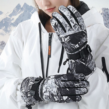 Ски ръкавици Водоустойчиви сензорен екран Ръкавици за сноуборд Зимни топли ветроустойчиви Мъже Жени Мотоциклет MTB Ръкавици за колоездене на сняг