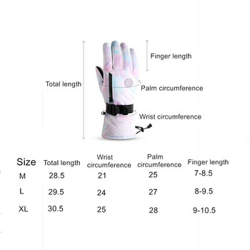 Ски ръкавици Водоустойчиви сензорен екран Ръкавици за сноуборд Зимни топли ветроустойчиви Мъже Жени Мотоциклет MTB Ръкавици за колоездене на сняг