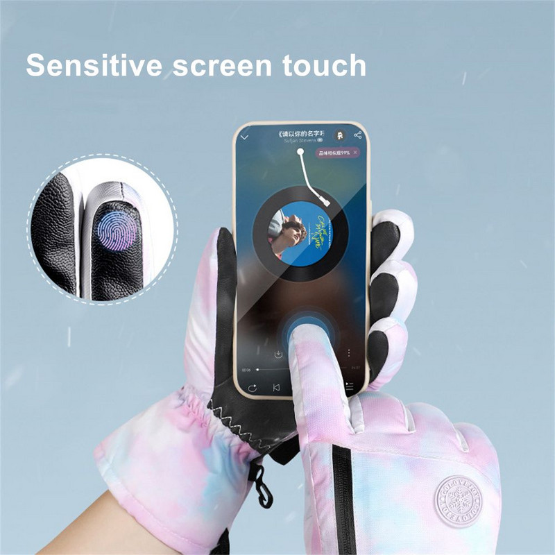 Mănuși de schi, impermeabile, cu funcție de ecran tactil, pentru snowboard, iarnă, calde, rezistente la vânt, bărbați, femei, motocicletă, MTB, zăpadă, ciclism