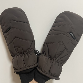 1 чифт ски неплъзгащи се водоустойчиви модни удебелени ръкавици Мъже Жени На открито Колоездене за възрастни Ветроустойчива ръкавица за сняг Сноуборд ръкавици