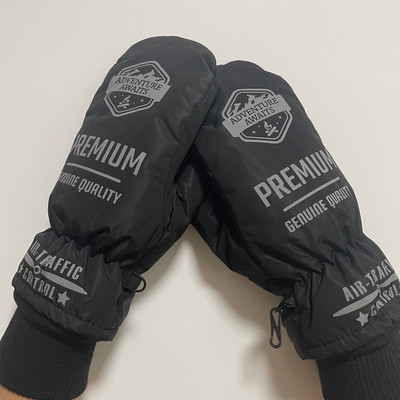 1Pair Ski Non-slip Waterproof Fashion Thicken Gloves Men Women Outdoor Adult Cycling Windproof Mitten For Snow Snowboard Gloves