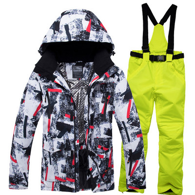 Hegyi sport férfi síszett Téli bemelegítő férfi hóruhák vízálló férfi snowboard öltönyök kültéri dzseki nadrág tréningruha