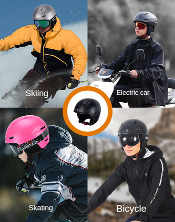 Κράνος σκι Φθινόπωρο Χειμώνας για ενήλικες και παιδιά Snowboard Skateboard Εξοπλισμός σκι 58-62cm Snow Sports Safty Ski Κράνη