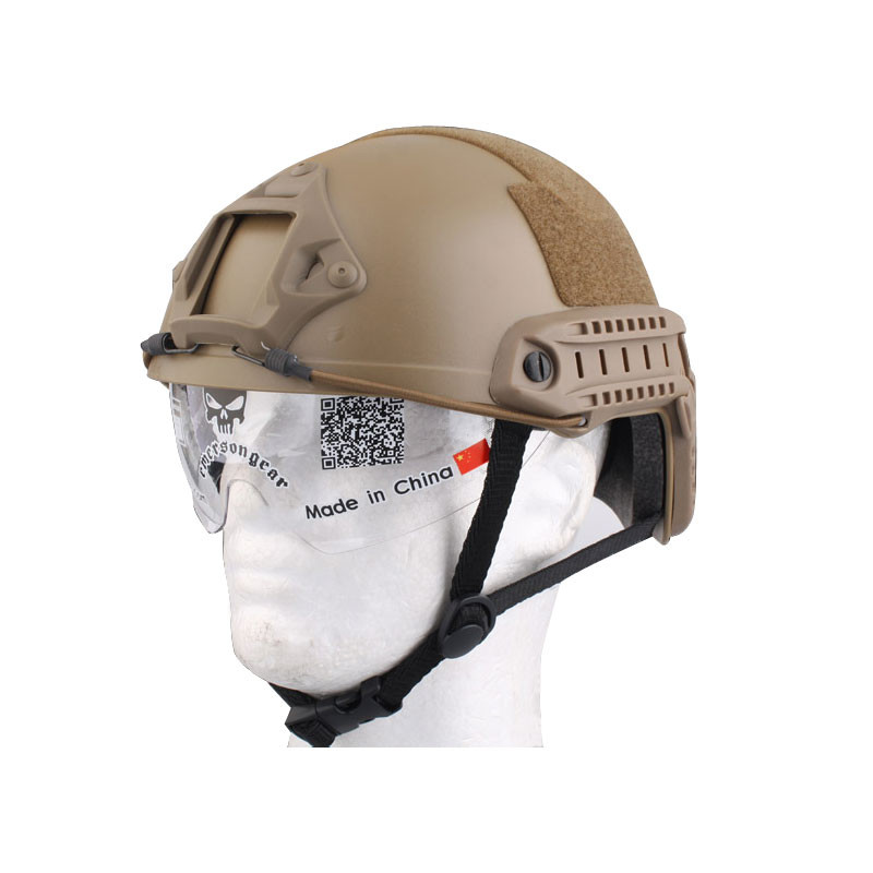 Emersongear FAST kaciga sa zaštitnim naočalama MH tip crna EM8820B