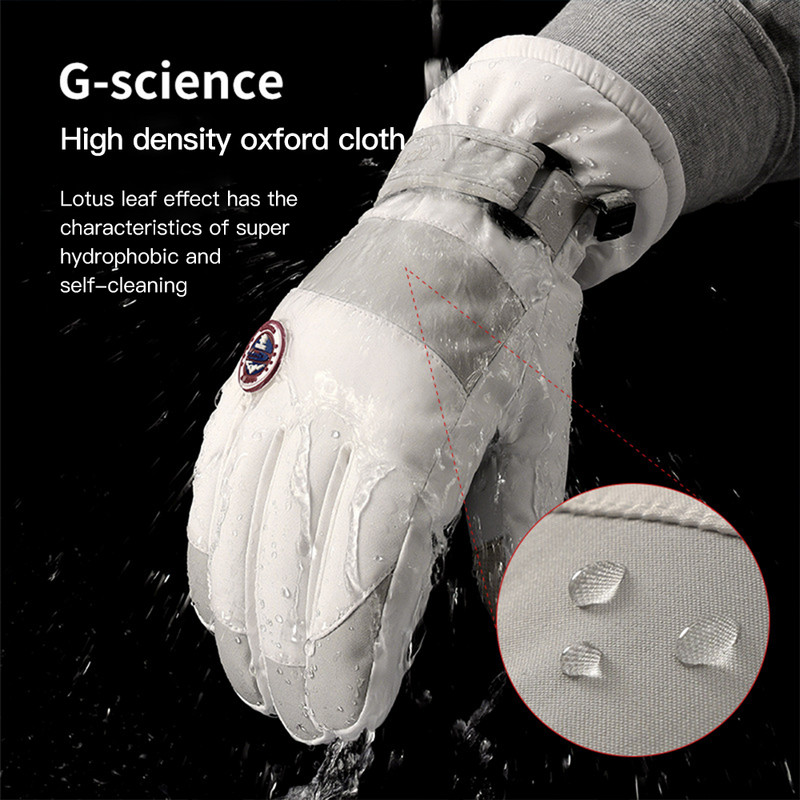 Téli síkesztyűk férfi női szélálló vízálló plusz bársonyos érintőképernyős melegkesztyűk kültéri túrázás lovaglás csúszásmentes kesztyűk