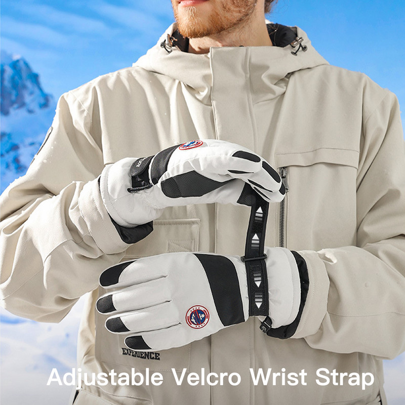 Téli síkesztyűk férfi női szélálló vízálló plusz bársonyos érintőképernyős melegkesztyűk kültéri túrázás lovaglás csúszásmentes kesztyűk