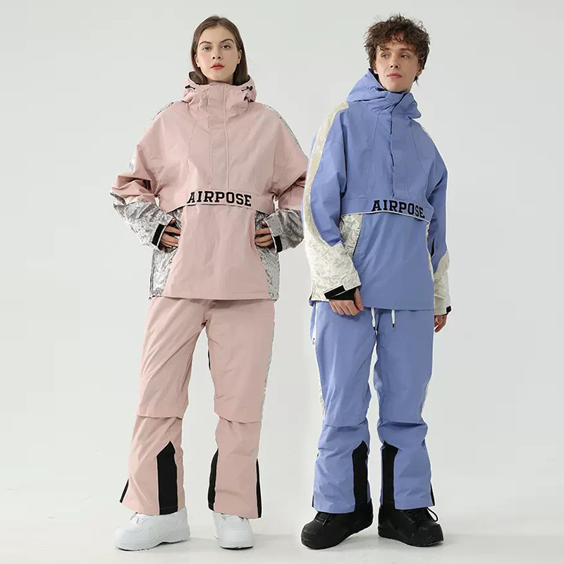Új síruha női vastagított meleg szabadtéri snowboard dzseki férfi overál kapucnis síkészlet szélálló vízálló hóruha ruházat