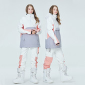 Novo modno odijelo za snowboard 2022. Muško Žensko Skijaški komplet majica s kapuljačom Zimski otporan na vjetar Vodootporna topla jakna Hlače Skijaško odijelo Snježni kombinezon