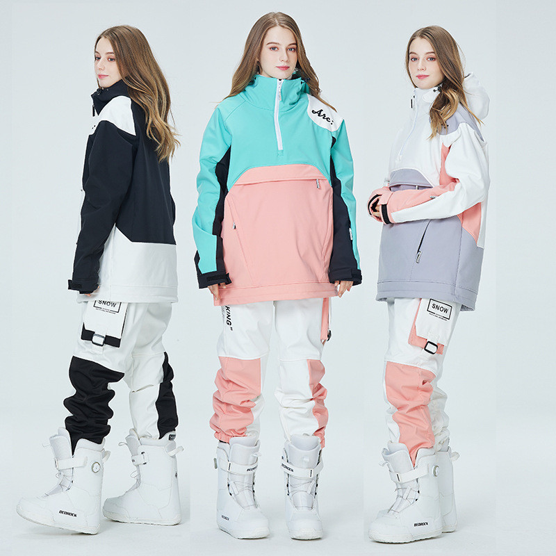 Novo modno odijelo za snowboard 2022. Muško Žensko Skijaški komplet majica s kapuljačom Zimski otporan na vjetar Vodootporna topla jakna Hlače Skijaško odijelo Snježni kombinezon