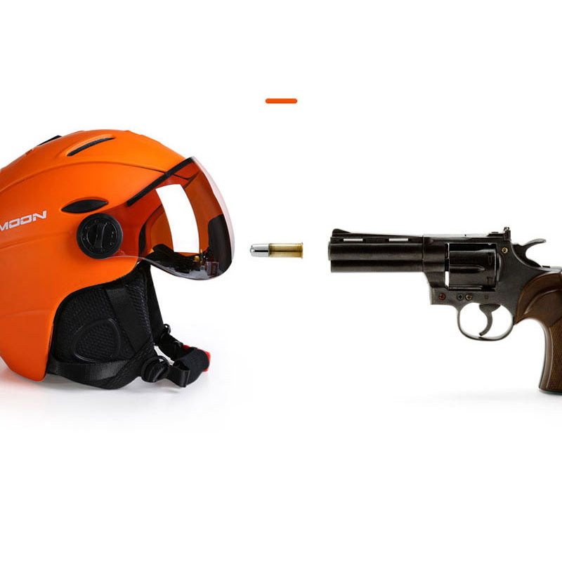 MOON Professzionális félig fedett sísisak, beépített sport férfi női hó Sí Snowboard sisakok védőszemüveg huzattal