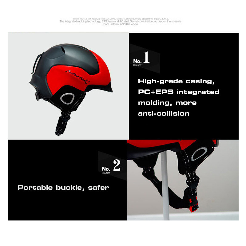 Téli férfi és női sísisak Ultrakönnyű, beépített, légáteresztő snowboard sisak Biztonságos gördeszkás sisak Többszínű opcionális