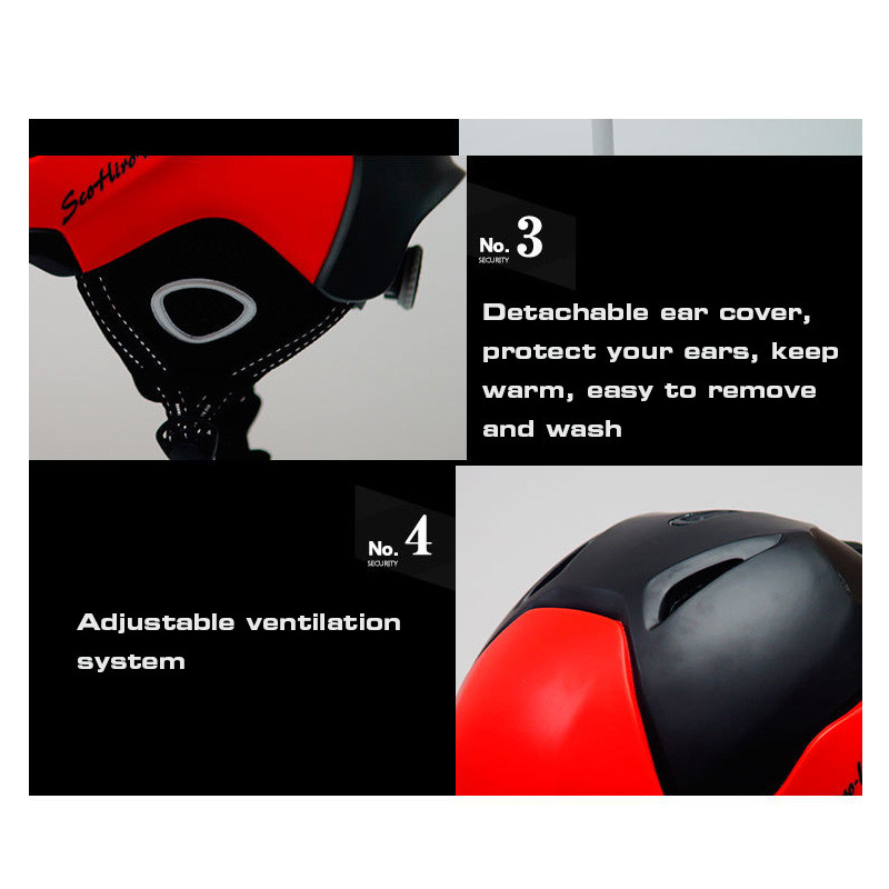 Téli férfi és női sísisak Ultrakönnyű, beépített, légáteresztő snowboard sisak Biztonságos gördeszkás sisak Többszínű opcionális