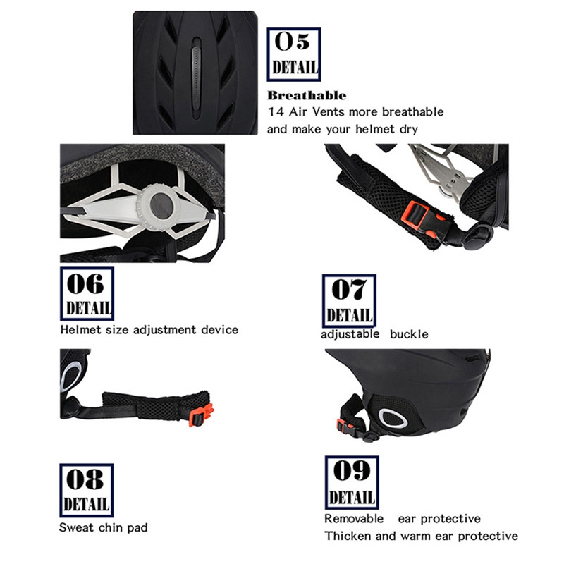 2021 téli szabadtéri sísisak férfiaknak női síelés motorosszán bukósisak gyerekeknek Biztonsági kerékpározás korcsolya snowboard sisakok új