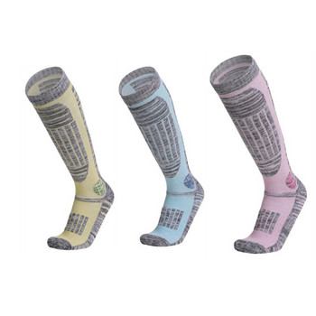 Зимни дамски памучни термични ски чорапи с омекотена опора за арка Спортни чорапи за сноуборд с цял хавлиен