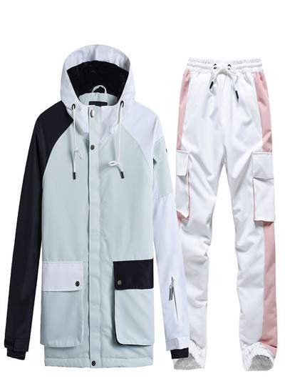 Síruha Férfi Női Snowboard Kabát + Nadrág Snowboard Ruha vízálló Szélálló Síkabát Nadrág Vastag Thermal Parka