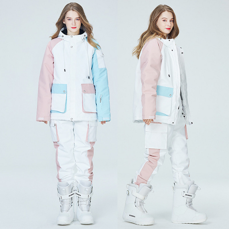 Síruha Férfi Női Snowboard Kabát + Nadrág Snowboard Ruha vízálló Szélálló Síkabát Nadrág Vastag Thermal Parka