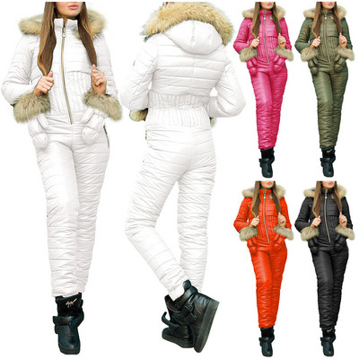 Iarna Nouă Costum de schi dintr-o bucată Femei Furnir Dublu Bord Haine de zăpadă caldă Bărbați Sport în aer liber Schi Salopetă Snowboarding