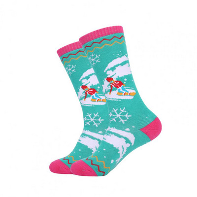 Șosete delicate pentru zăpadă Manșetă anti-alunecare, confortabilă, iarna, schi, snowboarding, patinaj, șosete ușoare din bumbac, pentru iarnă