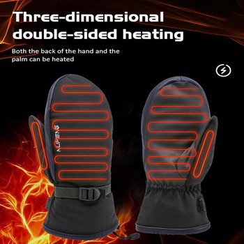 Зимни топли ръкавици Ски Ръкавици с подгряване Акумулаторни Eelctric за мъже Жени Поддържат топлината Отопляеми Спорт на открито Ски Ръкавици за каране