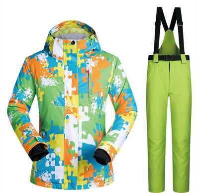 Costum de schi pentru femei rezistent la vânt și la apă pentru snowboard îmbrăcăminte sport în aer liber jachetă de schi + pantaloni camping călărie îmbrăcăminte super caldă