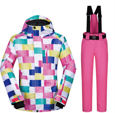 Costum de schi pentru femei rezistent la vânt și la apă pentru snowboard îmbrăcăminte sport în aer liber jachetă de schi + pantaloni camping călărie îmbrăcăminte super caldă