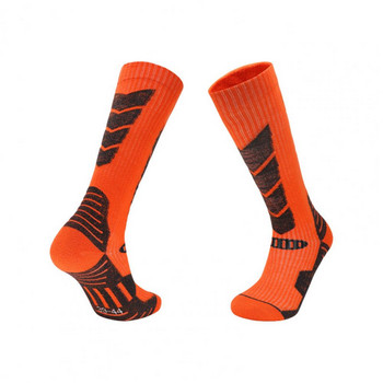 1 чифт практични ски чорапи, лесни за почистване, топли крака, високи до коленете, удебелени хавлиени чорапи за спорт на открито